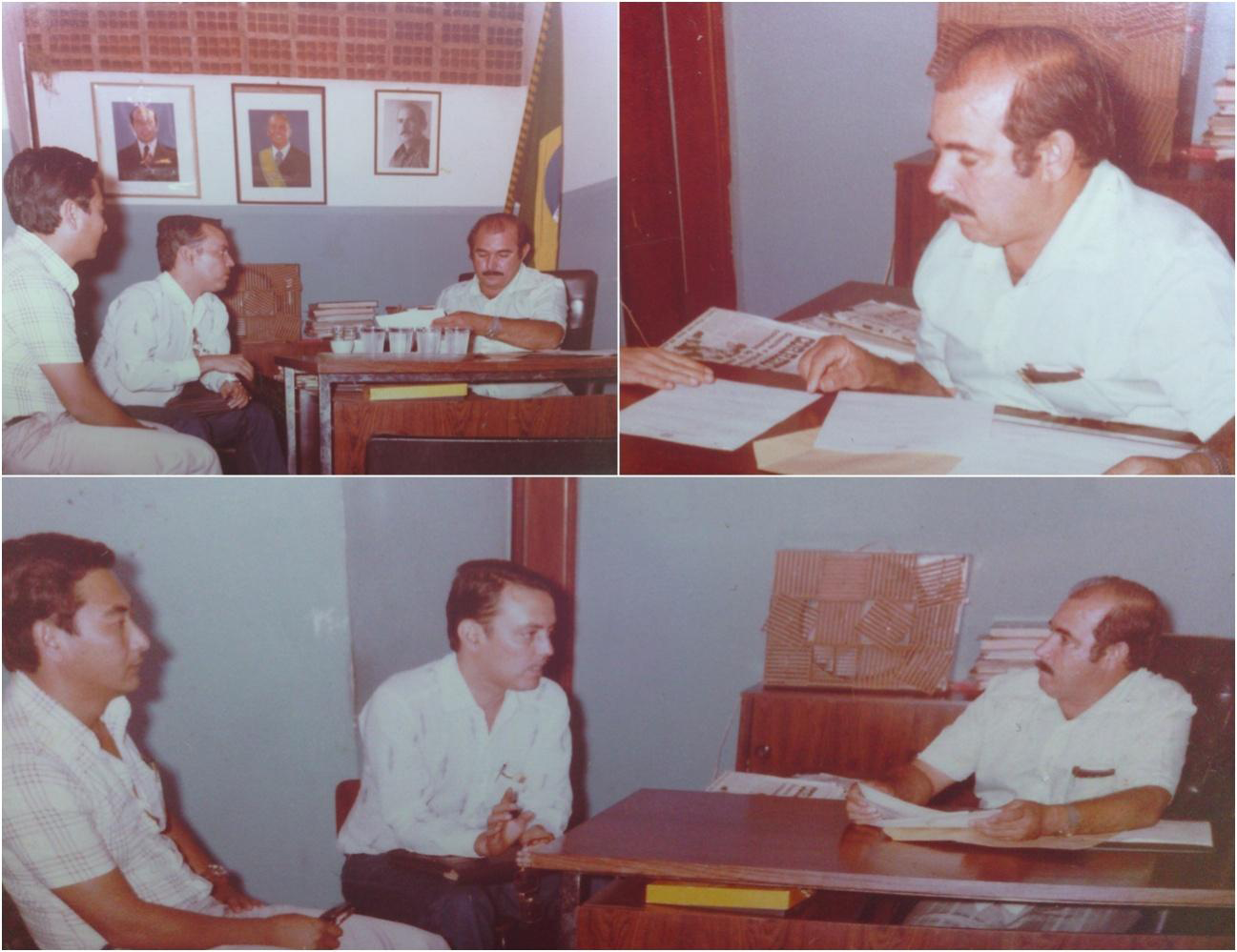 Cenas do cotidiano de Fernando Martins como político, década de 1980.
