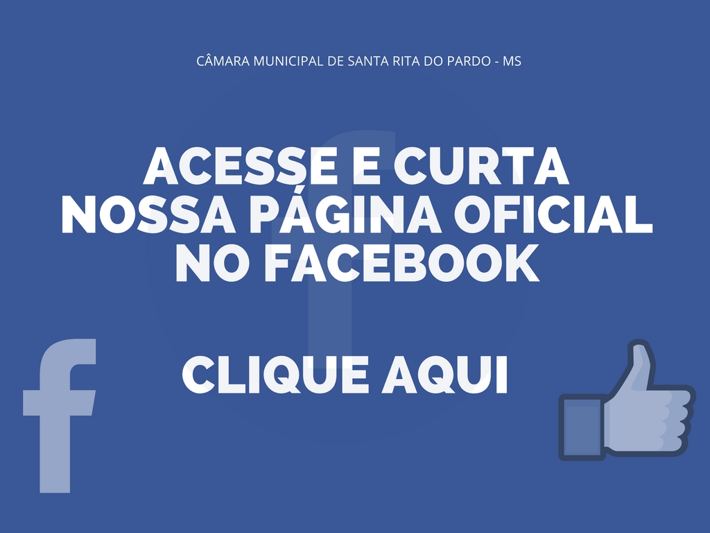 Página Oficial da Câmara de Santa Rita do Pardo no Facebook